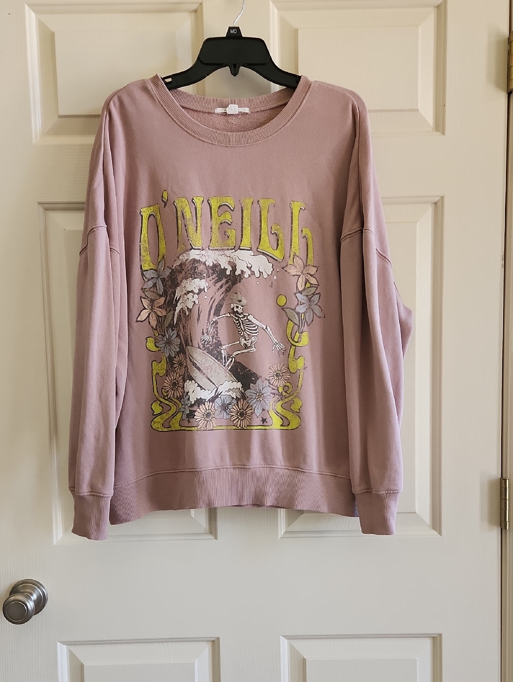 O'Neill Dusty Mauve Surf Skeleton Graphic Sweatshirt